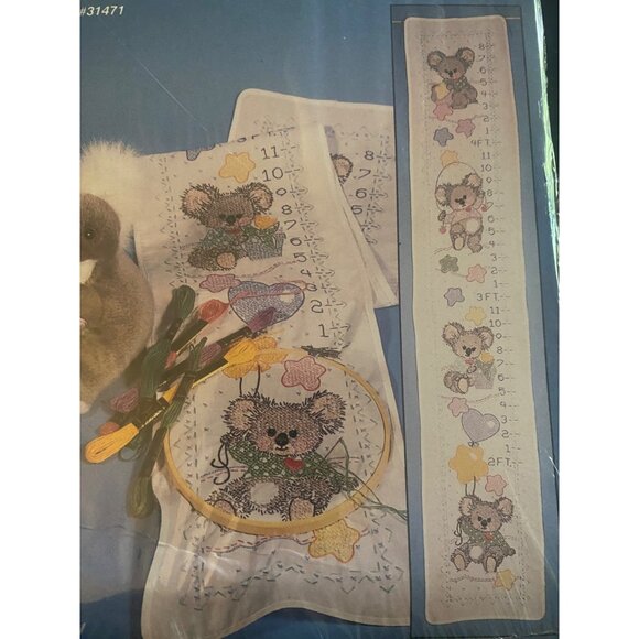 Creative Keepsakes Child's Growth Chart Koala #31471 Cross Stitch Kit - Picture 2 of 6
